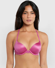 Isla & Evie Obvious Double Pushup Plunge Bra Purple / 34B
