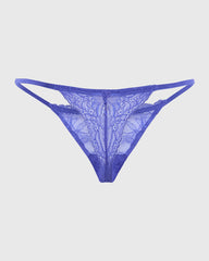 Isla & Evie Sexy Thong Panty Blue / S