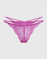 Isla & Evie Sexy Thong Panty Purple / S