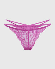 Isla & Evie Sexy Thong Panty Purple / S