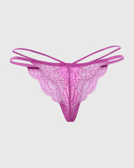 Isla & Evie Sexy Thong Panty Purple / S