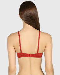 Isla & Evie Obvious Double Pushup Plunge Bra RED OCHRE / 34B