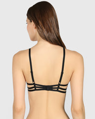 Isla & Evie Obvious Double Pushup Plunge Bra BLACK / 34B