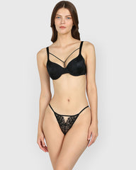 Isla & Evie Obvious Lightly Lined Full Coverage Bra BLACK / 34B