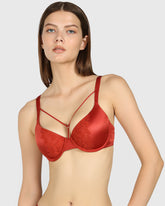 Isla & Evie Obvious Lightly Lined Full Coverage Bra RED OCHRE / 34B