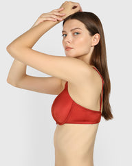 Isla & Evie Obvious Lightly Lined Full Coverage Bra RED OCHRE / 34B