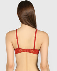 Isla & Evie Obvious Lightly Lined Full Coverage Bra RED OCHRE / 34B