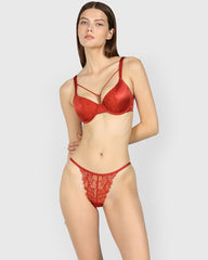 Isla & Evie Obvious Lightly Lined Full Coverage Bra RED OCHRE / 34B
