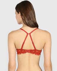 Isla & Evie Obvious Gel Padding Plunge Bra RED OCHRE / 34B