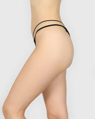 Isla & Evie Sexy Direct Mb Thong Panty BLACK / S