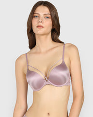 Isla & Evie Obvious Double Pushup Plunge Bra SEA FOG / 34B