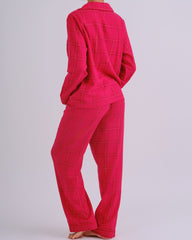 Holiday Flannel Long Pj Packs TEAL LUREX CHECK-LSI / MED