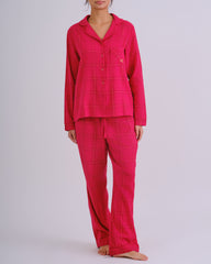 Holiday Flannel Long Pj Packs TEAL LUREX CHECK-LSI / MED