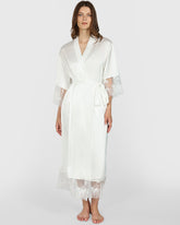 Isla & Evie Sexy Sleep Robe WHITE / S
