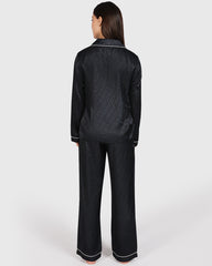 Isla & Evie Sexy Sleep 2-Piece Long Pant Black / S