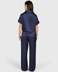 Isla & Evie Sexy Sleep 2-Piece Long Pant Dark Blue / S