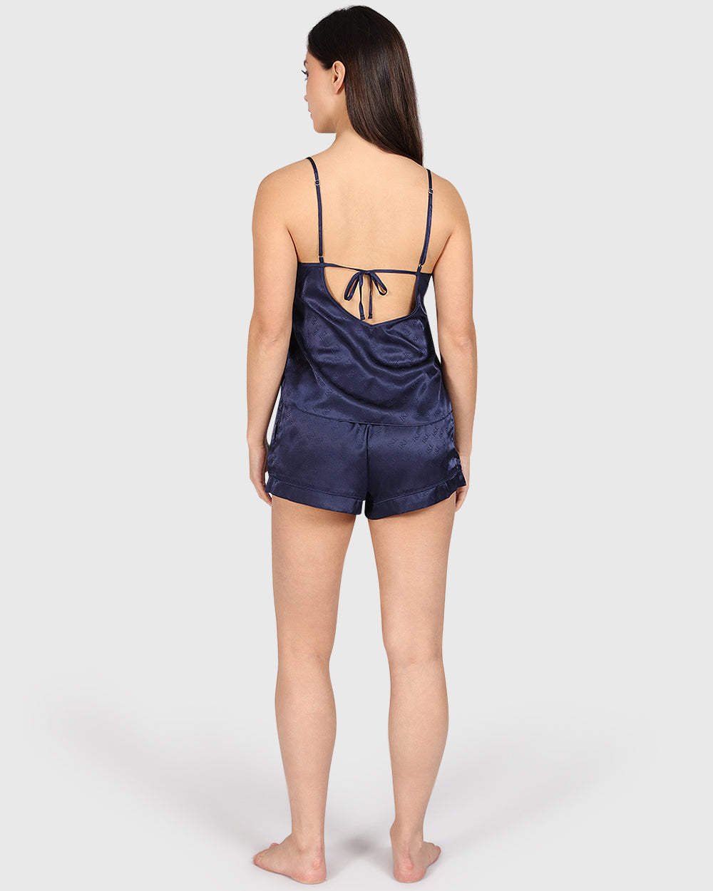 Isla & Evie Sexy Sleep Cami Set Dark Blue / S