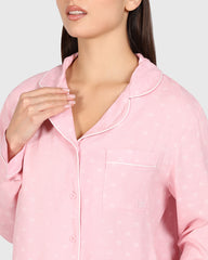 Isla & Evie Casual Lounge 2-Piece Long Pant Light Pink / S