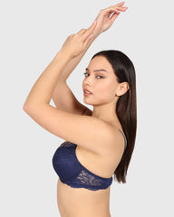 Isla & Evie Obvious Double Pushup Plunge Bra Dark Blue / 34B