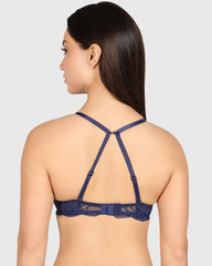 Isla & Evie Obvious Double Pushup Plunge Bra Dark Blue / 34B