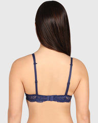 Isla & Evie Obvious Gel Padding Plunge Bra Dark Blue / 34B