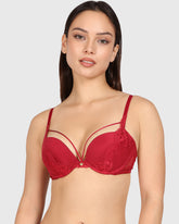 Isla & Evie Obvious Gel Padding Plunge Bra Dark Red / 34B