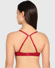 Isla & Evie Obvious Gel Padding Plunge Bra Dark Red / 34B