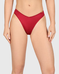 Isla & Evie Sexy Thong Panty Dark Red / S