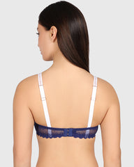 Isla & Evie Trend No Wire Plunge Bra Dark Blue / 34B