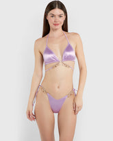 Isla & Evie Charm Triangle Bikini Top Lilac / S