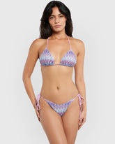 Isla & Evie Crochet Tie Side Bikini Bottom Purple / S