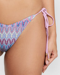 Isla & Evie Crochet Tie Side Bikini Bottom Purple / S