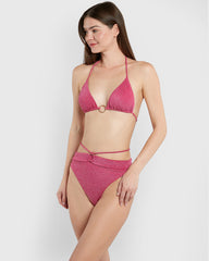 Isla & Evie Cut Out Bikini Brief Pink / S