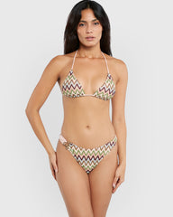 Isla & Evie Crochet Triangle Bikini Top Multicolor / S