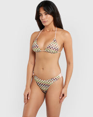 Isla & Evie Crochet Triangle Bikini Top Multicolor / S