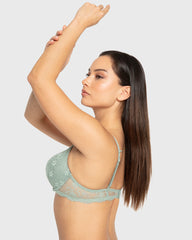 Isla & Evie Iceberg Green Double Push Up Plunge Bra Iceberg Green / 34B