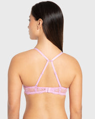 Isla & Evie Phalaenopsis Double Push Up Plunge Bra Phalaenopsis / 34B