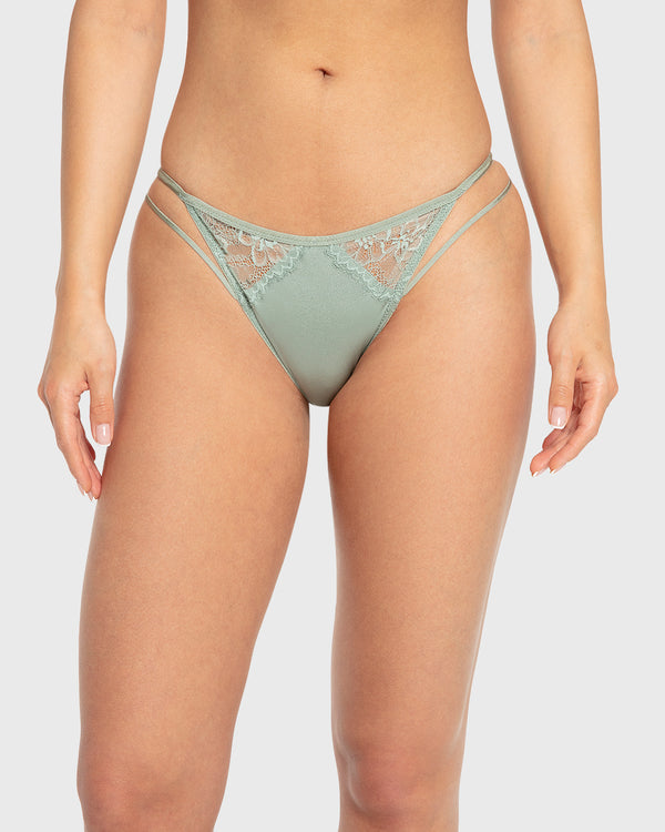 Isla & Evie Iceberg Green Lace Cheeky Panty Iceberg Green / S