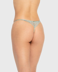 Isla & Evie Iceberg Green Lace String Panty Iceberg Green / S