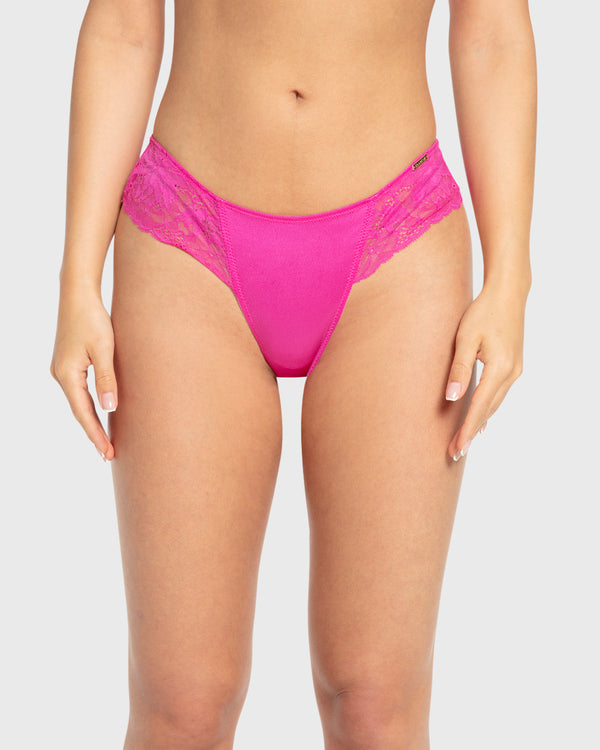 Isla & Evie Rose Violet Lace Thong Panty Rose Violet / S