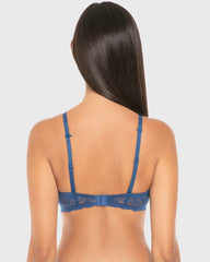 La Senza Isla And Evie Lightly Lined Full Coverage Bra Navy Peony / 34B