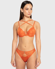 Isla & Evie Spice Route Double Push-Up Plunge Bra Spice Route / 34B