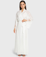 Isla & Evie Bright White Chiffon Robe Bright White / XS