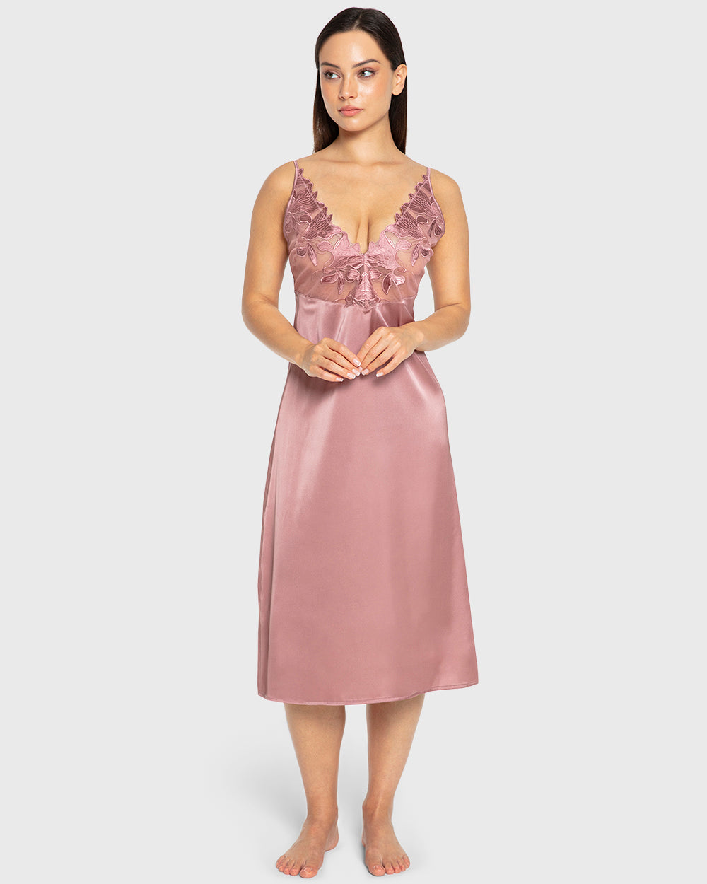 Isla & Evie Nostalgia Rose Satin Slip Nostalgia Rose / S