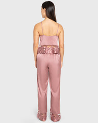 Isla & Evie Nostalgia Rose Satin Pajama Set Nostalgia Rose / S