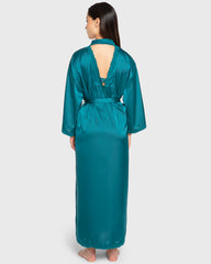 Isla & Evie Pacific Satin Robe Pacific / S