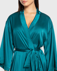 Isla & Evie Pacific Satin Robe Pacific / S