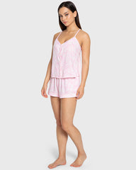 Isla & Evie Pink Bows Cami Pajama Set Light Pink / S