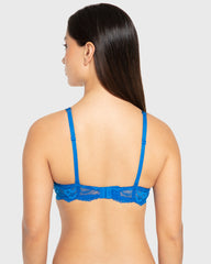 Isla & Evie Princess Blue Lightly Lined Full Coverage Bra Princess Blue / 34B