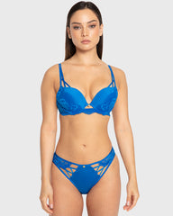 Isla & Evie Princess Blue Gel Padded Plunge Bra Princess Blue / 34B